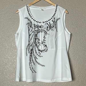 COLDWATER CREEK EMBROIDERED BLOUSE